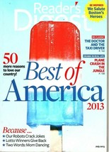 Readers Digest Magazine July 2013 Best of America 50 Reasons to Love our Country - £2.61 GBP