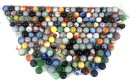 Vintage Marbles Lot of 176 Swirls Solids Speckled Asst Colors Sizes Collectors - £37.83 GBP