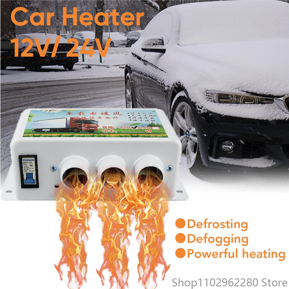 Car Heater 12V 24V PTC Heater Heating Fans Car Windshield Defroster Demister Hot - £101.82 GBP+