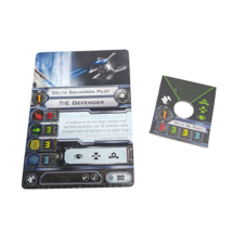Star Wars X-Wing Miniatures Game Delta Squadron Pilot Tie Def Card &amp; Shi... - $1.97