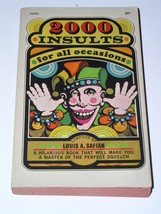 2000 Insults For All Occasions Paperback Book By Safian Vintage 1969 Poc... - $9.99