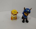 Paw patrol Chase Rubble action figure wearing helmet action pup pack bac... - $10.39