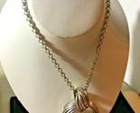 Vintage NY Ring Chain Silver Metal Necklace Lobster Claw Clasp    SKU 07... - $5.89