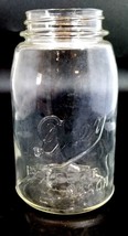 Drey Perfect Mason jar (pre- 1925) offset original print clear quart jar - $24.74