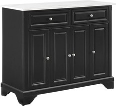 Crosley Furniture Avery Kitchen Island With Faux-Marble Top, Distressed Black - £391.56 GBP