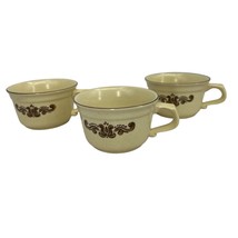 Pfaltzgraff Village stoneware mugs set of 3 flat cups 1970&#39;s vintage - £13.25 GBP