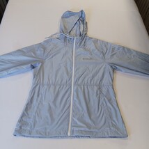 Columbia XL3555 Women's Blue Full Zip Hooded Rain Jacket Pockets Size Medium image 14