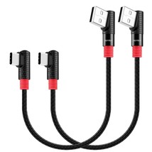 Right Angle Usb C Cable 2Pack [1Ft/0.3M] 18W Short 90 Degree Usb 2.0 Usb... - £11.74 GBP