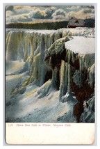 Horse Shoe Falls In Winter Niagara Falls NY New York UNP UDB Postcard T20 - £2.30 GBP