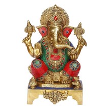 Ganesha Brass statue Diwali Gift Height 11 Inch - £413.38 GBP