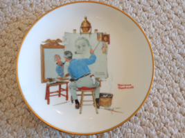 Norman Rockwell Self Portrait #4154 Collector’s Plate (#2846) 1985 Series - £18.95 GBP