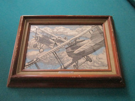 Silverscene &quot;Dog Fight 1917&quot; By Franklin Mint Framed 16X 12&quot; - £98.92 GBP