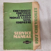 1977 Chevrolet Passenger Car Service Manual Camaro Corvette Monte Carlo Chevelle - $17.36