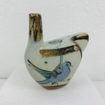 Ken Edwards Pottery Bud Vase Decanter Blue Bird Shaped El Palomar Mexico Art - £26.89 GBP