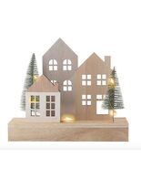 Small LED Light Up Trees House Scene - $14.21