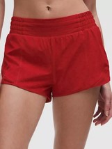 LULULEMON Hotty Hot High Rise Short  2.5”~Dark Red~Lined~0 NWT USPS SHIP - $94.95
