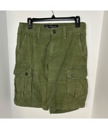 American Eagle Cargo Shorts Mens 28 Ripstop Green Longboard Hiking Gorpc... - $32.25 CAD