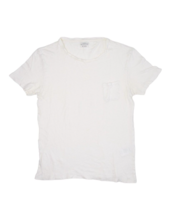 Allsaints Baxley Crew Mens M 100% Linen White Short Sleeve Pocket T Shirt - $19.20
