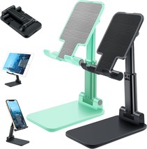 (Black+Green) 2Pack Cell Phone Stand For Desk, Portable Foldable Cell Phone Hold - £22.80 GBP