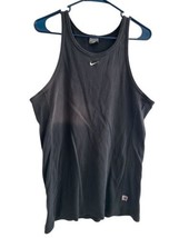 Vintage Nike Gray Tag w/White Center Swoosh Tank Top Mens Fading Stretch... - $47.49