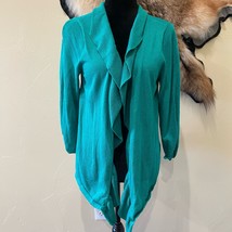 Chico’s Teal Open Front Cardigan Sweater - £18.20 GBP