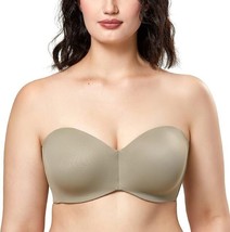 DELIMIRA Womens Strapless Bra Unlined Underwire Minimizer Support Chinch... - $24.74