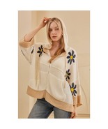 Hooded Floral Crochet Quarter Sleeve Top - $74.47 CAD