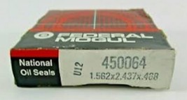 National Oil Seals 450064 Double Lip Spring Loaded 1.562 x 2.437 x .468 - $6.17