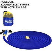 HOSECOIL EXPANDABLE 75&#39; HOSE WITH NOZZLE &amp; BAG HCE75K - £43.95 GBP