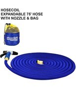 HOSECOIL EXPANDABLE 75&#39; HOSE WITH NOZZLE &amp; BAG HCE75K - £43.27 GBP
