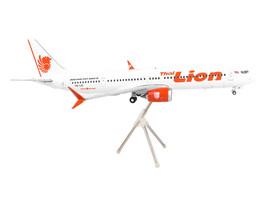 Boeing 737 MAX 9 Commercial Aircraft Thai Lion Air White w Orange Tail Graphics - £87.00 GBP