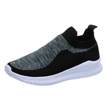 Mixed Color Knitting Sneakers for Women Autumn Casual Slip on Sock Shoes... - £20.50 GBP