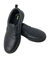 Womens Sz 6 Mens 5 Slip Resistant Black Leather Shoes TredSafe Tred Safe - $16.83