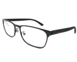 Gucci Eyeglasses Frames GG0425O 001 Matte Black Rectangular Green Red 56... - $130.69