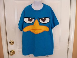 Disney Phineas and Ferb Perry Blue Short Sleeve T-shirt Size XL (14/16) NEW HTF - £11.48 GBP