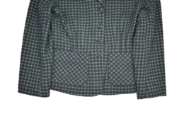 United Colors of Benetton Wool Blazer Womens 40 Green Houndstooth Made i... - $48.32