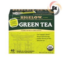 6x Boxes Bigelow Certified Organic Green Tea | 40 Tea Bags Per Box | 1.82oz - $38.52