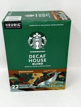 Starbucks Decaf House Blend Medium Roast Coffee 22 K-Cup Pods 12/19/24 - £21.65 GBP