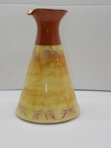 Terres a Terre Down to Earth French Art Pottery 11&quot; Pitcher Vase Pine Design - £159.90 GBP