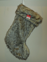 Target Wondershop Faux Fur Christmas Stocking Brown Black New Holiday - £15.75 GBP