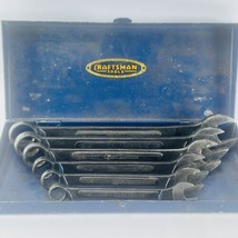 Craftsman Combination Wrench Set VTG Blue Metal Box PreWWII Underline Logo 1930s - £630.54 GBP