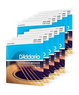 D&#39;Addario EJ16-10P Phosphor Bronze Light Acoustic Guitar Strings (10-Pack) - £105.37 GBP