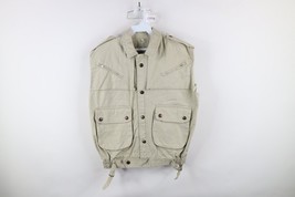 Vtg 90s Streetwear Womens Large Side Buckle Military Safari Vest Jacket ... - $923.82 MXN