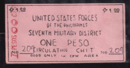 1944 United States Forces in the Philippines-7th Military District One Peso. - £303.75 GBP