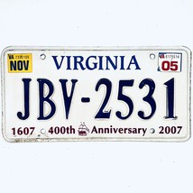 2005 United States Virginia 400th Anniversary Passenger License Plate JB... - £14.74 GBP