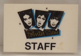 POINTER SISTERS - VINTAGE ORIGINAL CONCERT TOUR LAMINATE BACKSTAGE PASS ... - $15.00