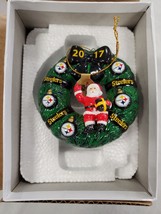 2017 Danbury Mint Pittsburgh Steelers Santa Claus Christmas Ornament w/ box - £50.98 GBP