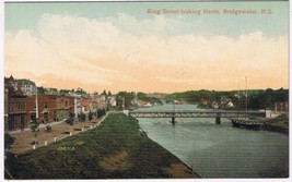 Postcard King Street Looking North Bridgewater Nova Scotia - $9.89