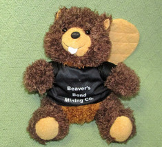 9&quot; Beaver Oklahoma Plush Beaver&#39;s Bend Mining Advertising Souvenir Stuffed Toy - £14.23 GBP
