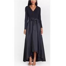 Xscape Womens 10 Black Tafetta Skirt Long Evening Dress NWT BV11 - $83.29